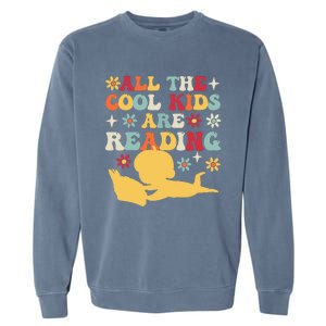 All The Cool Are Reading Book Lover Librarian Bookworm Garment-Dyed Sweatshirt