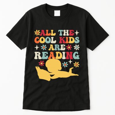 All The Cool Are Reading Book Lover Librarian Bookworm Tall T-Shirt