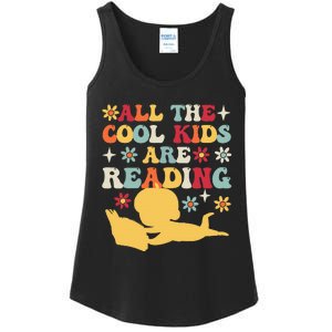 All The Cool Are Reading Book Lover Librarian Bookworm Ladies Essential Tank