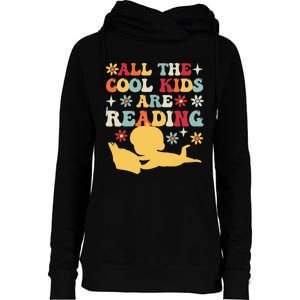 All The Cool Are Reading Book Lover Librarian Bookworm Womens Funnel Neck Pullover Hood