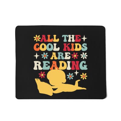 All The Cool Are Reading Book Lover Librarian Bookworm Mousepad