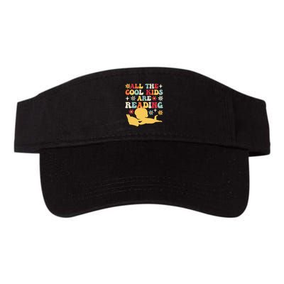All The Cool Are Reading Book Lover Librarian Bookworm Valucap Bio-Washed Visor