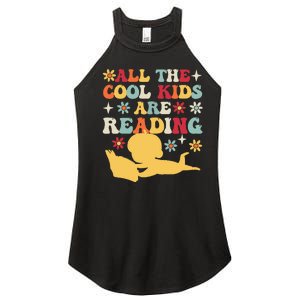 All The Cool Are Reading Book Lover Librarian Bookworm Women's Perfect Tri Rocker Tank