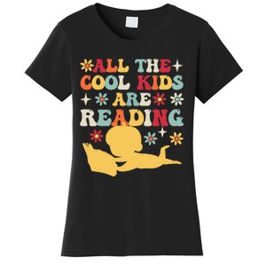 All The Cool Are Reading Book Lover Librarian Bookworm Women's T-Shirt