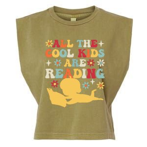 All The Cool Are Reading Book Lover Librarian Bookworm Garment-Dyed Women's Muscle Tee