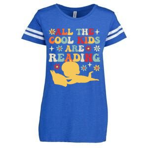 All The Cool Are Reading Book Lover Librarian Bookworm Enza Ladies Jersey Football T-Shirt