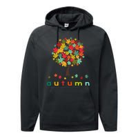 Autumn Tree Colorful Festive Performance Fleece Hoodie