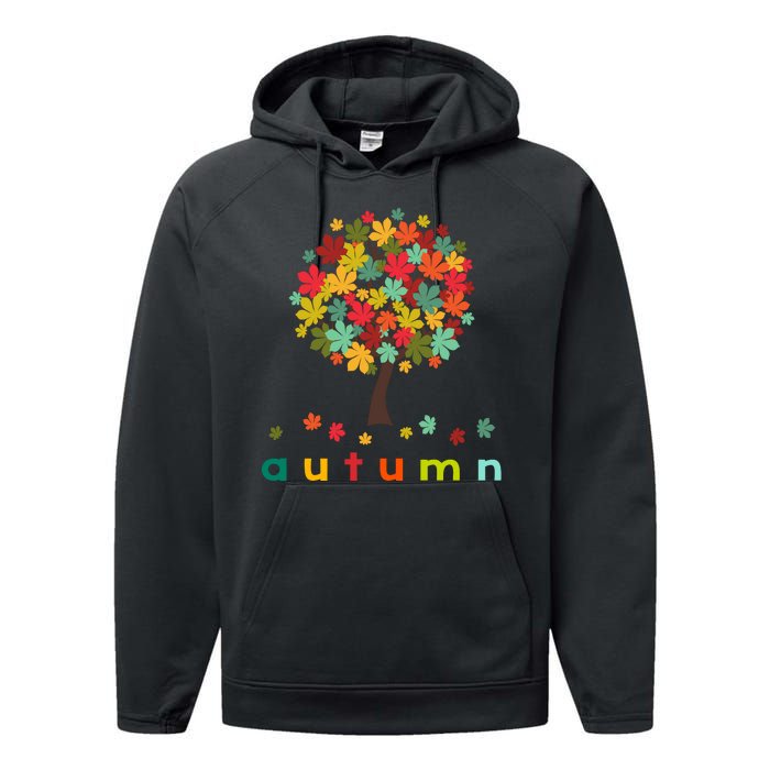 Autumn Tree Colorful Festive Performance Fleece Hoodie