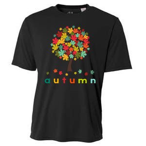 Autumn Tree Colorful Festive Cooling Performance Crew T-Shirt