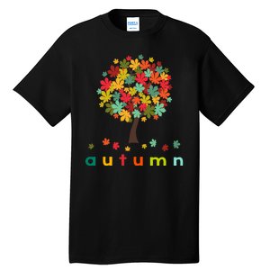 Autumn Tree Colorful Festive Tall T-Shirt