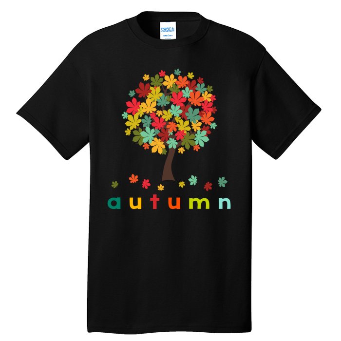 Autumn Tree Colorful Festive Tall T-Shirt