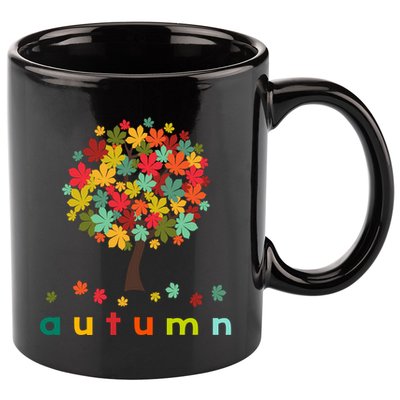 Autumn Tree Colorful Festive 11oz C Handle Ceramic Mug