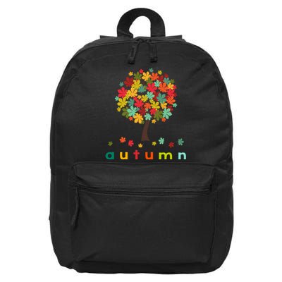 Autumn Tree Colorful Festive 16 in Basic Backpack