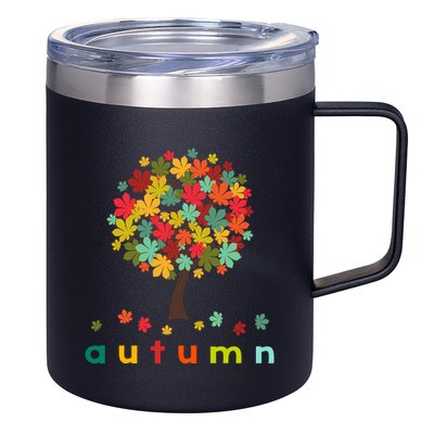 Autumn Tree Colorful Festive 12oz Stainless Steel Coffee Mug