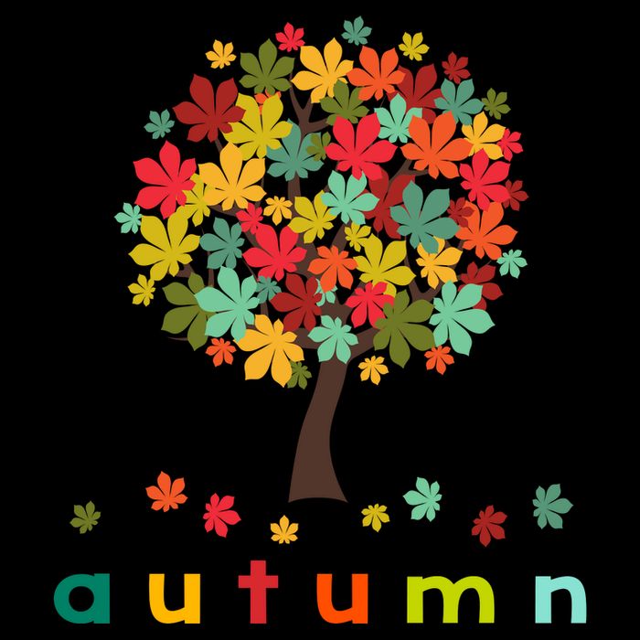 Autumn Tree Colorful Festive Cooling Performance Long Sleeve Crew