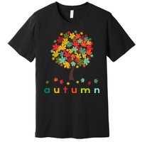 Autumn Tree Colorful Festive Premium T-Shirt