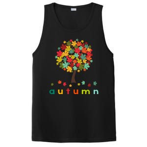 Autumn Tree Colorful Festive PosiCharge Competitor Tank