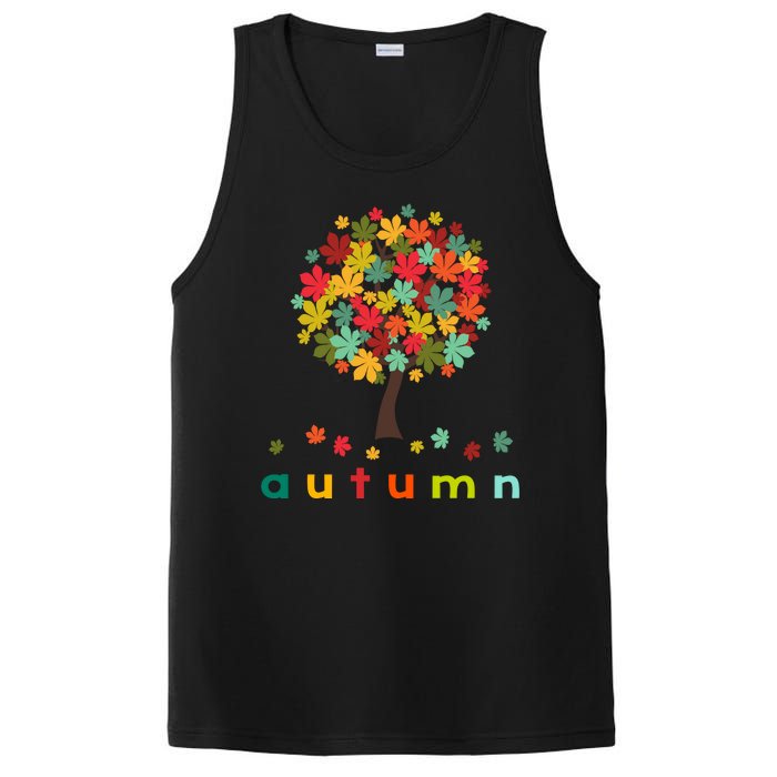 Autumn Tree Colorful Festive PosiCharge Competitor Tank