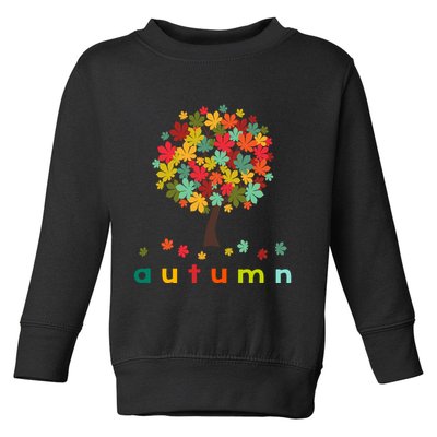 Autumn Tree Colorful Festive Toddler Sweatshirt