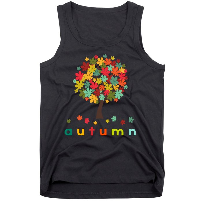 Autumn Tree Colorful Festive Tank Top