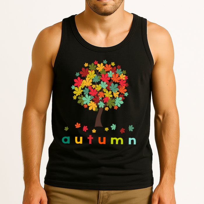 Autumn Tree Colorful Festive Tank Top