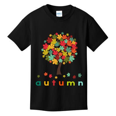 Autumn Tree Colorful Festive Kids T-Shirt