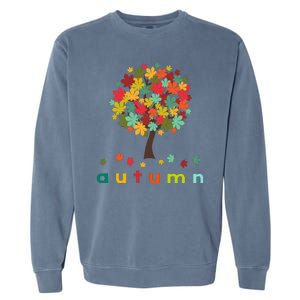 Autumn Tree Colorful Festive Garment-Dyed Sweatshirt