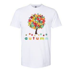 Autumn Tree Colorful Festive Softstyle CVC T-Shirt