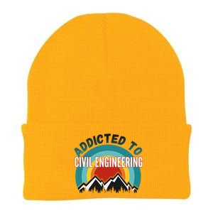 Addicted To Civil Engineering College Major Gift Meaningful Gift Knit Cap Winter Beanie