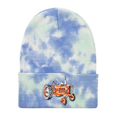 Allis Tractor Chalmers D17 Watercolor Tie Dye 12in Knit Beanie