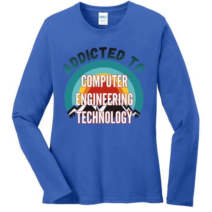 Addicted To Computer Engineering Technology College Major Gi Great Gift Ladies Long Sleeve Shirt