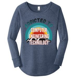 Addicted To Computer Engineering Technology College Major Gi Great Gift Women's Perfect Tri Tunic Long Sleeve Shirt