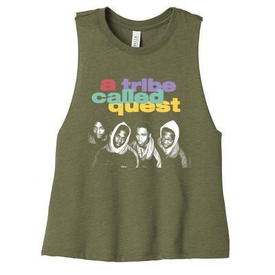 A Tribe Called Quest Group With Pastel Logo Gift Women's Racerback Cropped Tank