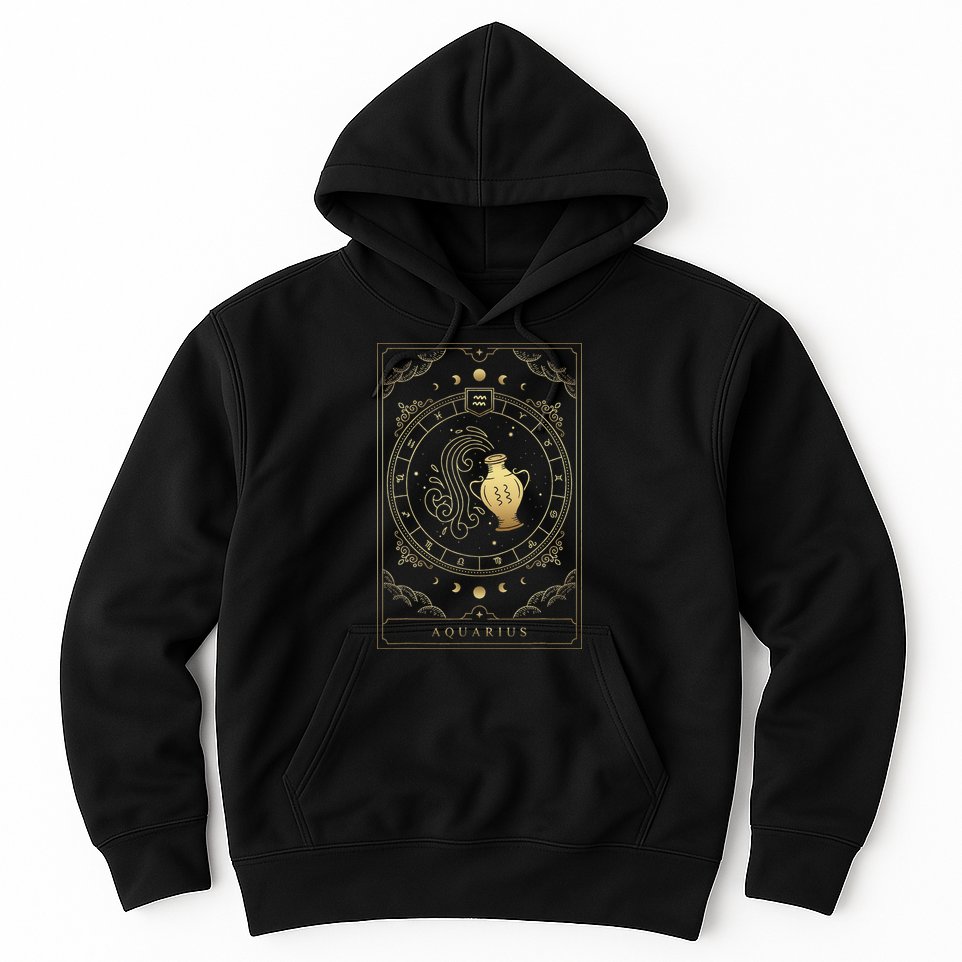 Aquarius Tarot Card Zodiac Hoodie