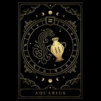 Aquarius Tarot Card Zodiac 16 in Basic Backpack