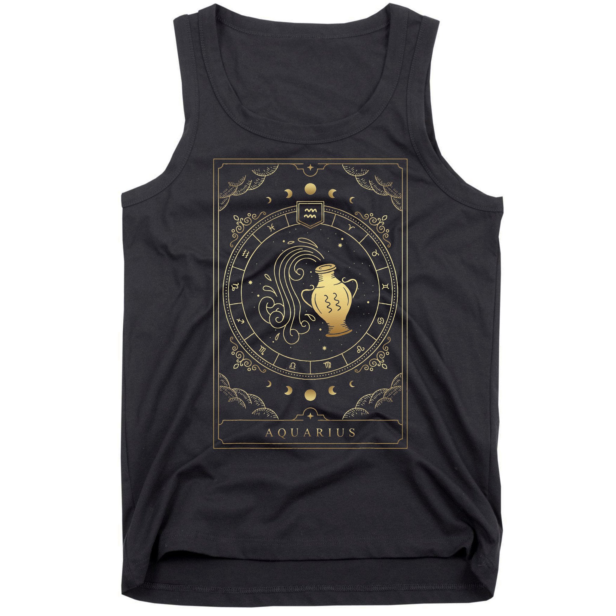 Aquarius Tarot Card Zodiac Tank Top