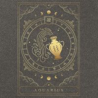 Aquarius Tarot Card Zodiac Cotton Canvas Backpack