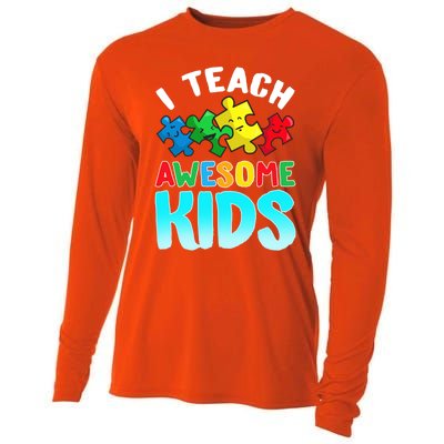 Autism Teacher Cute Gift Special Education Appreciation Gift Cooling Performance Long Sleeve Crew