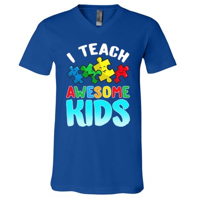 Autism Teacher Cute Gift Special Education Appreciation Gift V-Neck T-Shirt