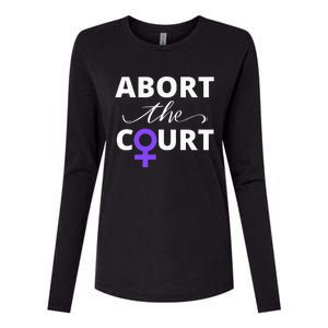 Abort The Court Womens Cotton Relaxed Long Sleeve T-Shirt