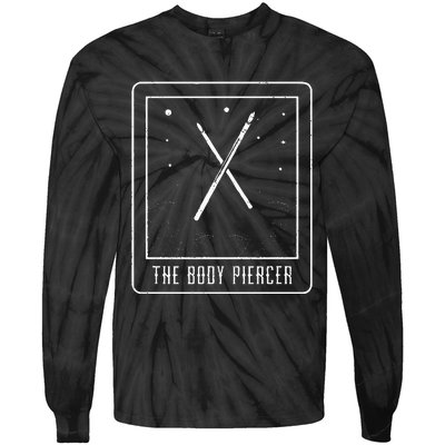 Awesome Tarot Card The Body Piercer A Piercing Studio Owner Tie-Dye Long Sleeve Shirt