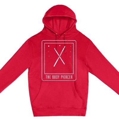 Awesome Tarot Card The Body Piercer A Piercing Studio Owner Premium Pullover Hoodie