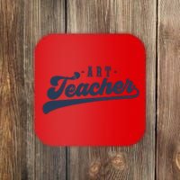 Art Teacher Cute Vintage Graphic Art Teacher Coaster