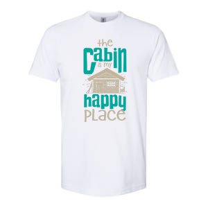 Awesome The Cabin Is My Happy Place Gift Meaningful Gift Softstyle CVC T-Shirt