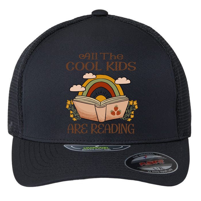 All The Cool Are Reading Gift For Reading Books Flexfit Unipanel Trucker Cap