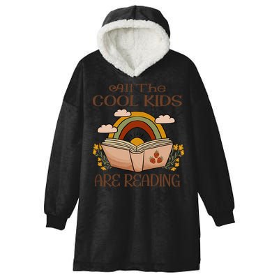 All The Cool Are Reading Gift For Reading Books Hooded Wearable Blanket