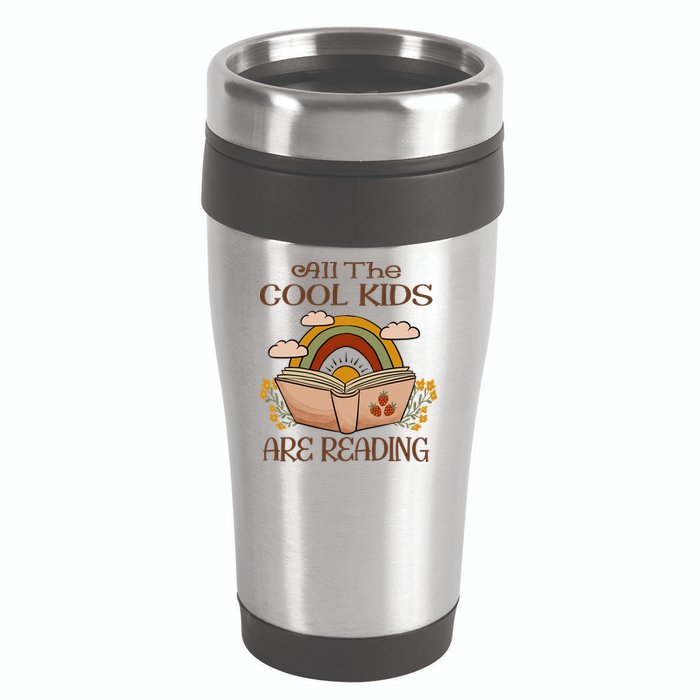 All The Cool Are Reading Gift For Reading Books 16oz Travel Tumbler