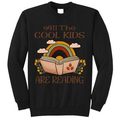 All The Cool Are Reading Gift For Reading Books Tall Sweatshirt