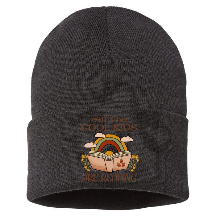 All The Cool Are Reading Gift For Reading Books Sustainable Knit Beanie
