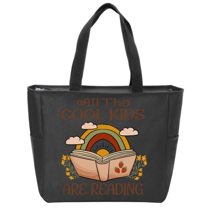All The Cool Are Reading Gift For Reading Books Zip Tote Bag